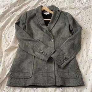 Route Blazer Button Jacket Coat in Grey